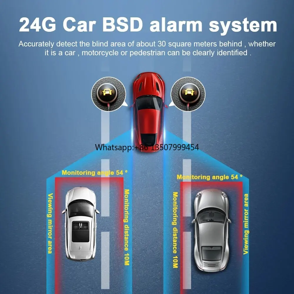 

Universal 24ghz 77ghz bsd bsm bsa microwave radar blind spot detection system for kia cars cayenne