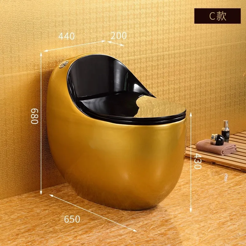 Customized Middle East, India, Pakistan, Vietnam color gold electroplated gold ceramic toilet deodorant bathroom toilet