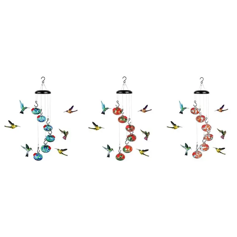 

AEE4-3 шт., кормушки для птиц с колокольчиками для улицы, подвесные, защита от муравьев и пчел, очень утечка, идеальный садовый декор для улицы