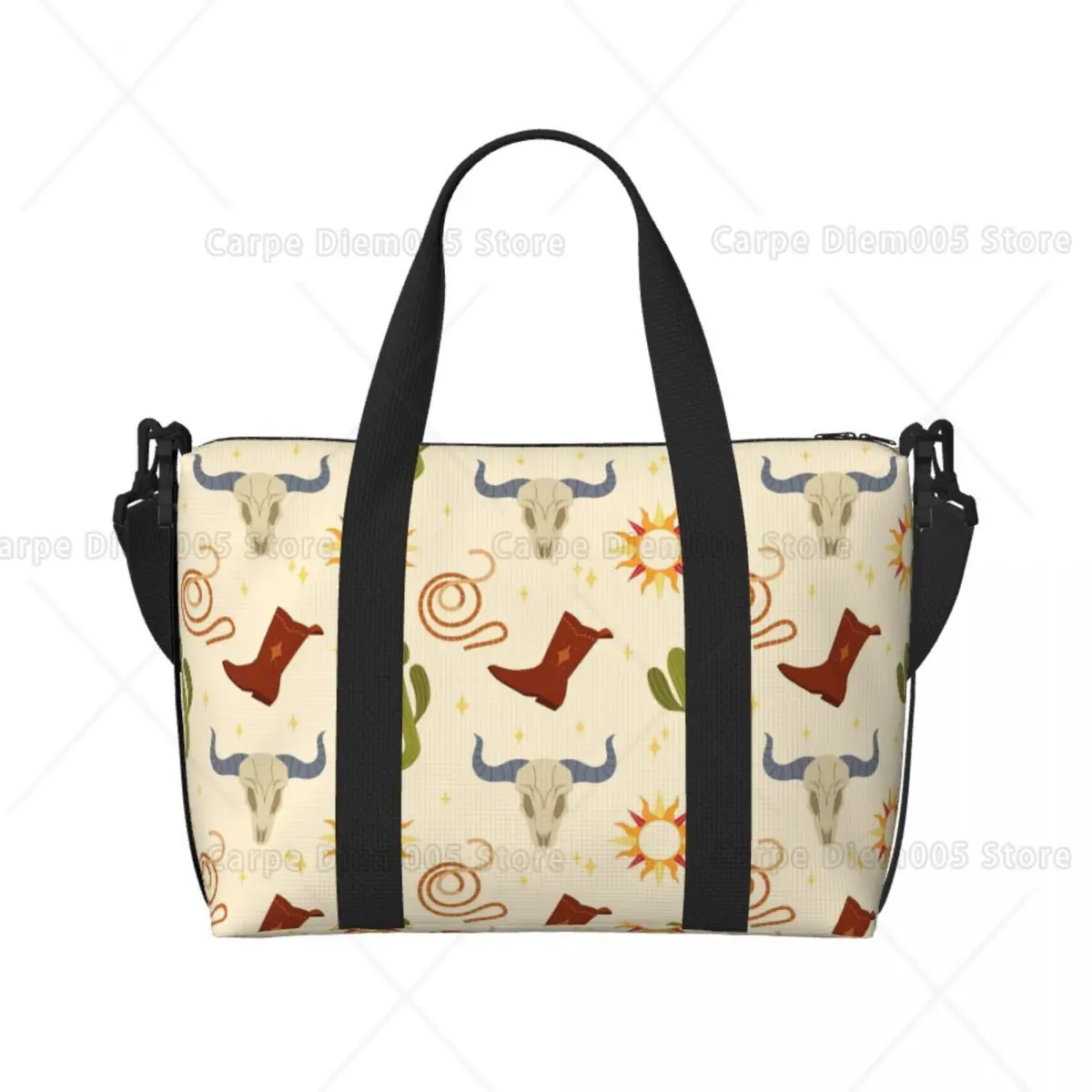 

Западная ковбойская ручная сумка-тоут для спортзала, спортивный багаж, дорожная ночная сумка, дизайнерские сумки, спортивная сумка унисекс с принтом