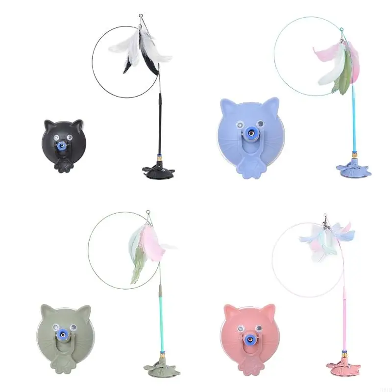 

581D Interactive Pet Toy Elastic Steel Wire Design Strong Suction Base For Jumping