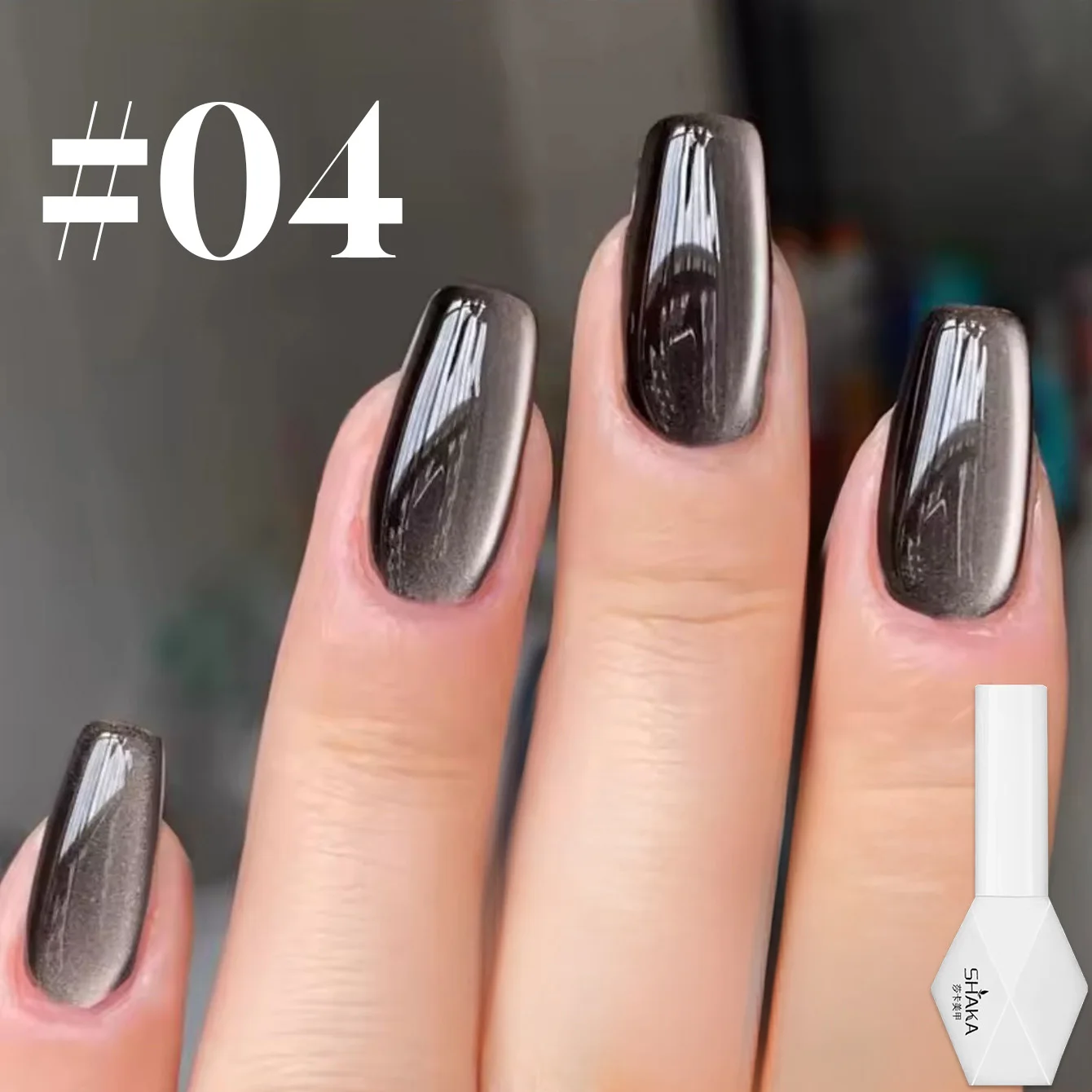 

1pcs WS 2025 New Ice Transparent Mirror Shine Magnetic Effect Long Lasting Gel White Light Glass Bead Cat Eye Gel Nail Polish
