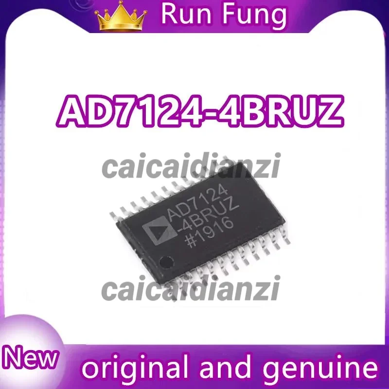 

5Pcs/Lot AD7124-4BRUZ AD7124 TSSOP-24 24 Bit Analog to Digital Converter 4, 7 Input 1 Sigma-Delta New Original