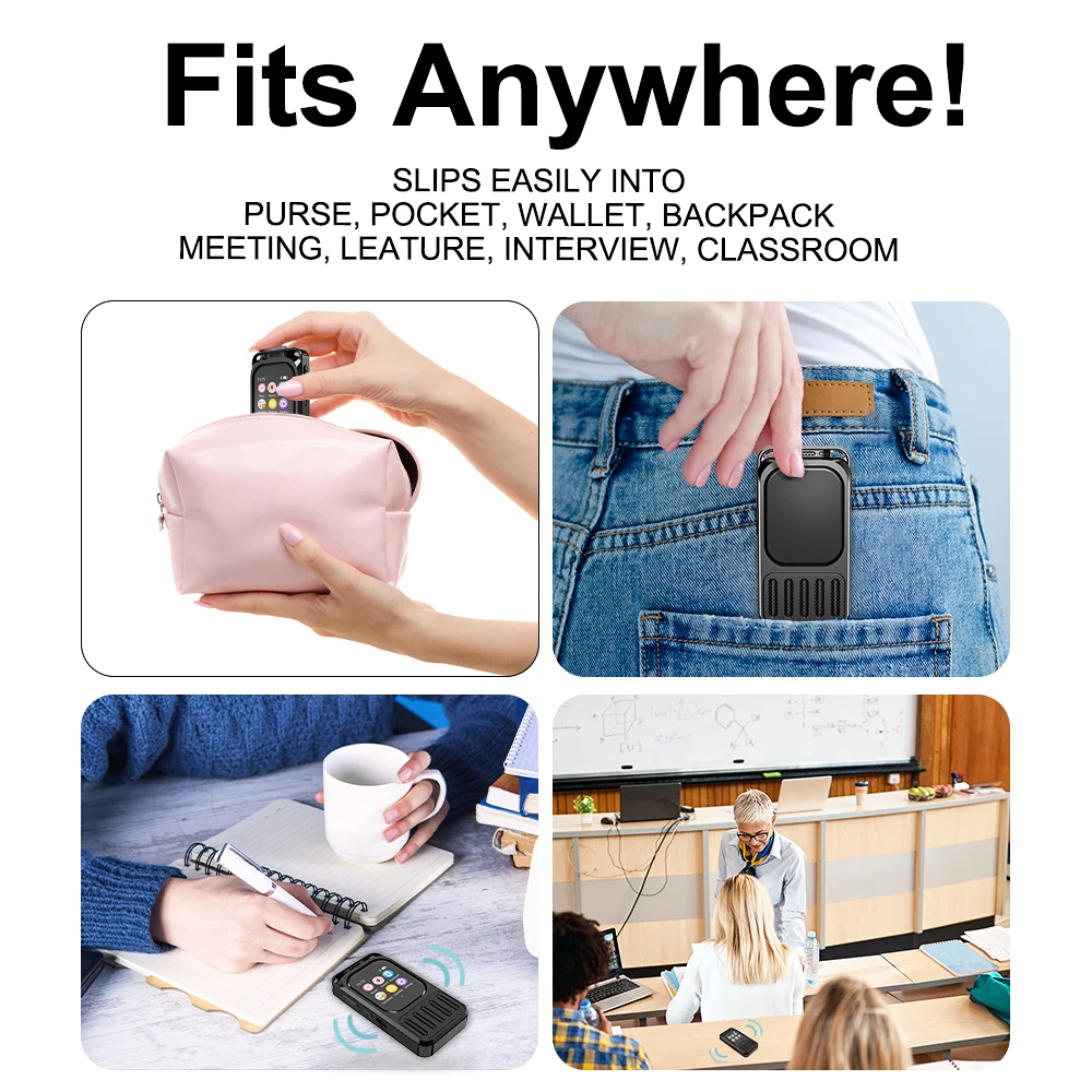 Vandlion V78 مسجل صوت شاشة TFT LCD تعمل باللمس 1200mAh 78H وقت طويل تسجيل الصوت آلة حاسبة وظيفة جهاز بلوتوث