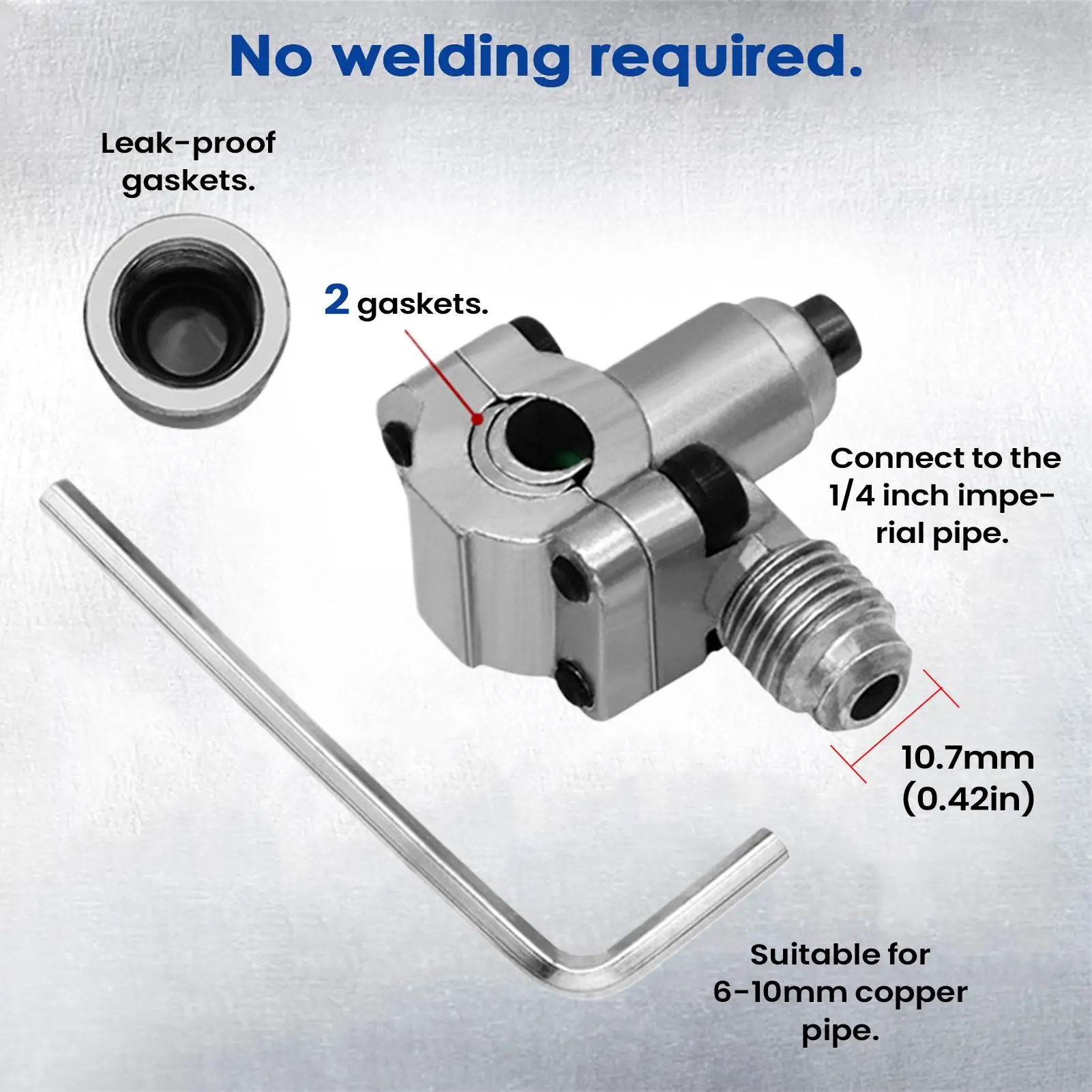 Line Piercing Valve Kit Bpv-31 Maintenance Zinc Alloy Refrigerator Tap Valve Replacement for 6 to 10MM Copper Tubes