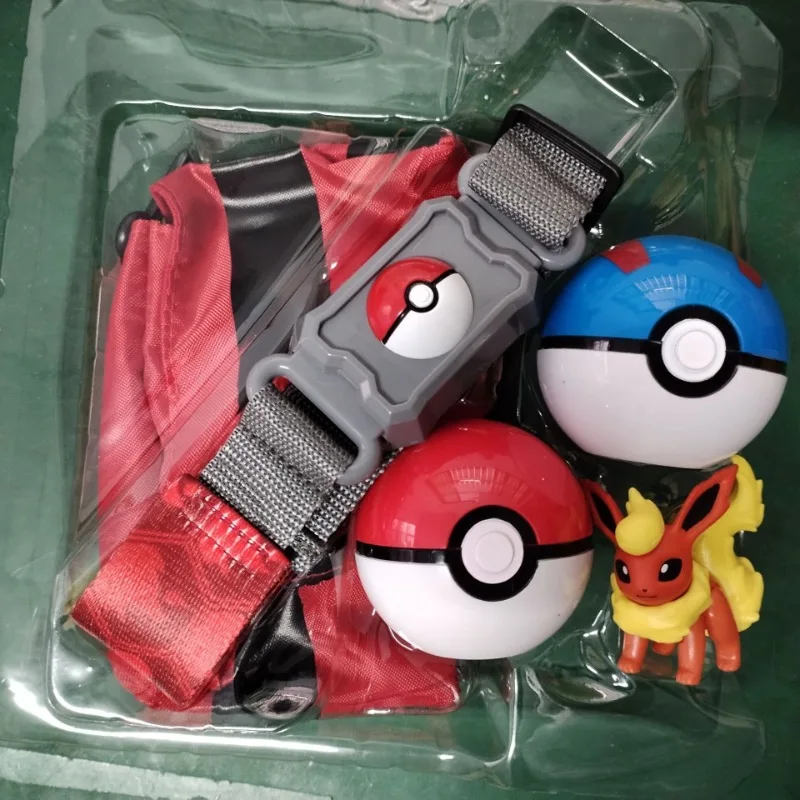 Ensemble de ceintures Pokemon, jouet, ceinture de balle, poupée monstre de combat, modèle ABS, ensemble de jouets, modèle de figurine d'action, jouet pour enfants, cadeaux, accessoires