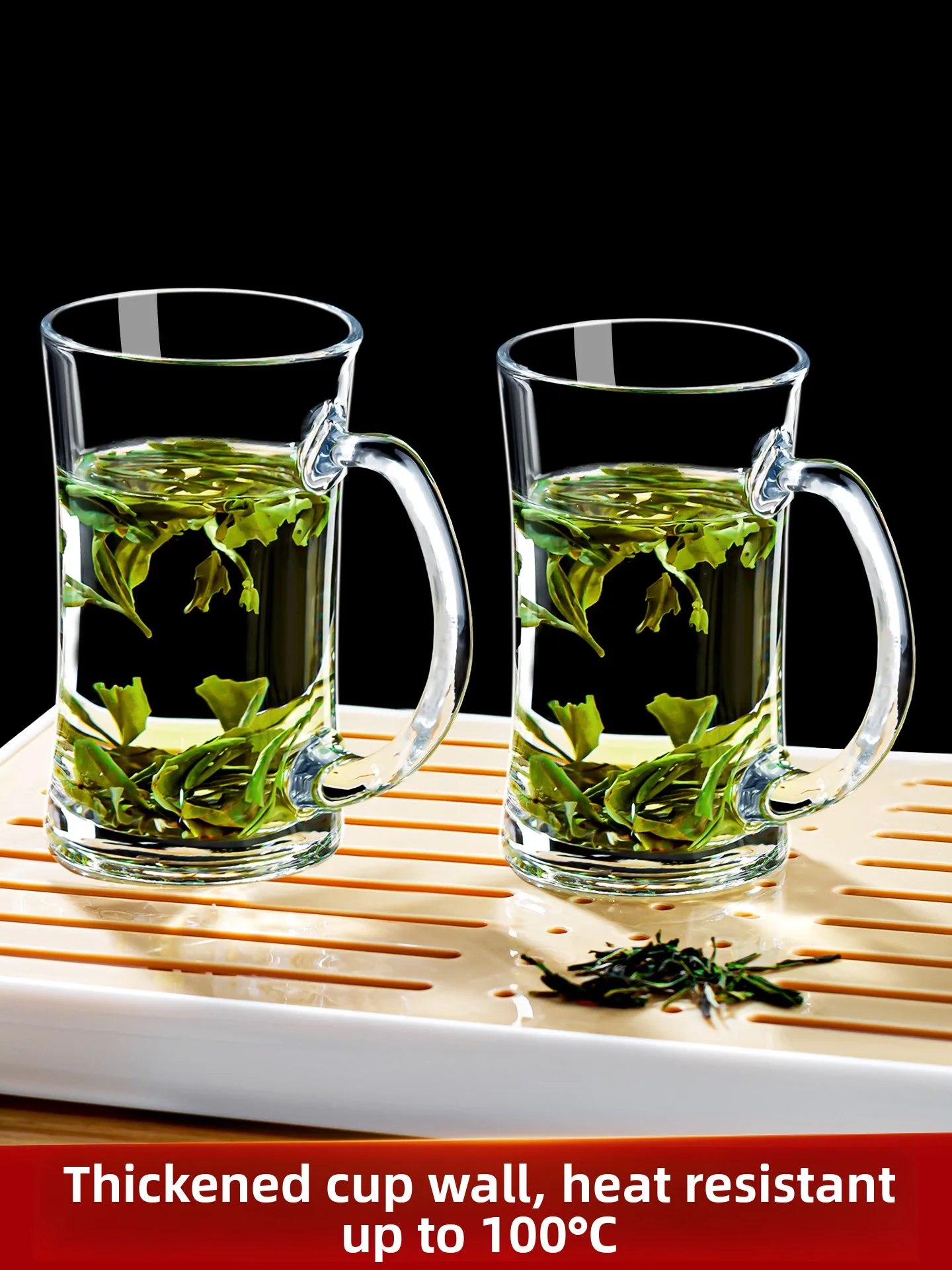 Thickened Tempered Glass Cup with Handle for Tea Brewing And Drinking Large Capacity Beer Cup for Home Use High Temperature R...