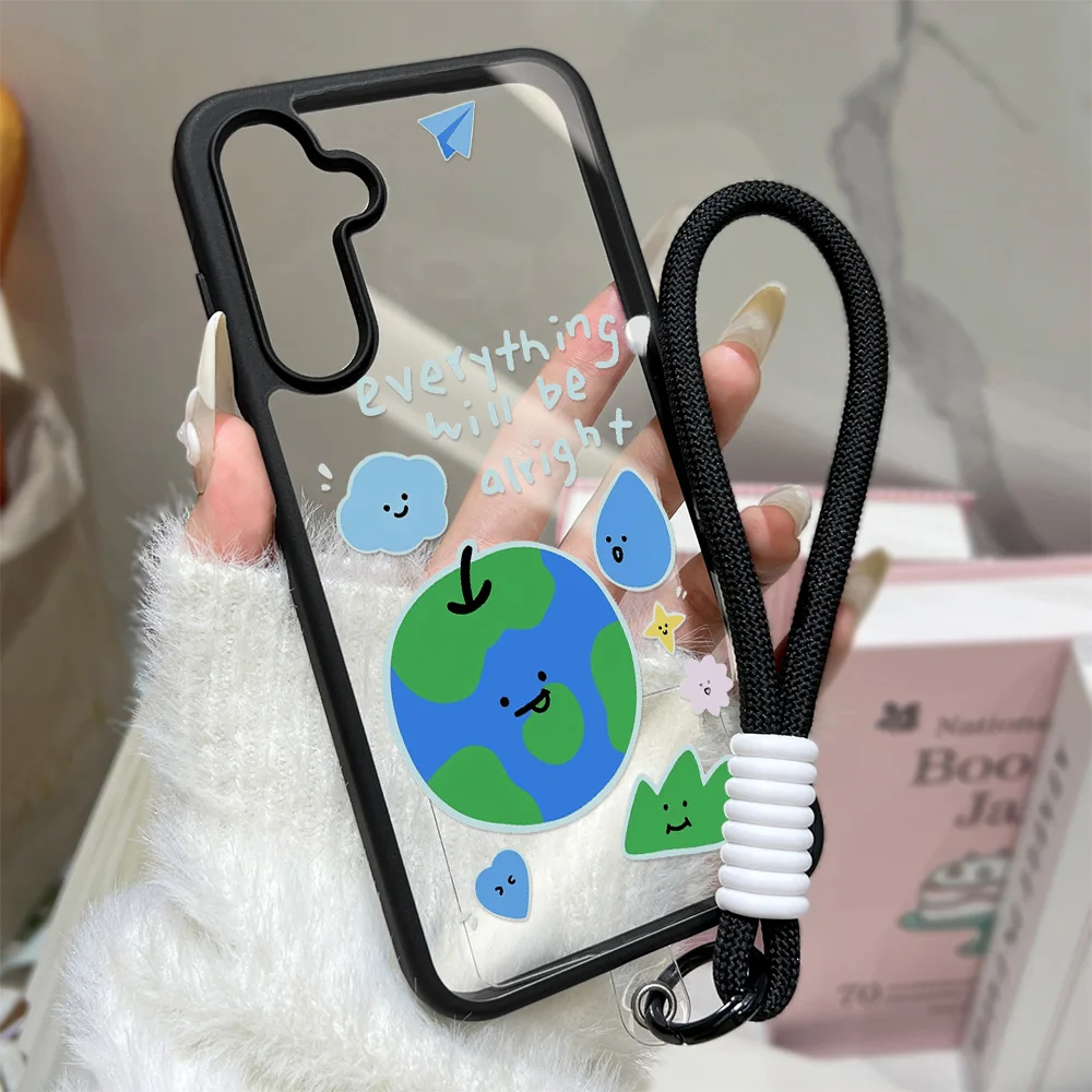 Fruit Clouds Phone Case For Samsung Galaxy S25 S25 Ultra S26 Ultra S26 S24 FE 5G S23 S24 S25 FE Plastic Case Cover Transparent
