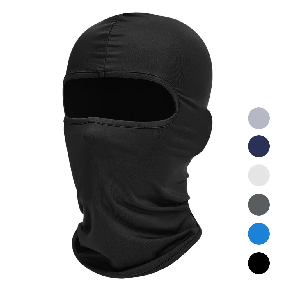 Men\'s Cycling Cap Balaclava Full Face Ski Mask Hood Hiking Camping Hunting Tactical Airsoft Cap Bike Hats Neck Gaiter