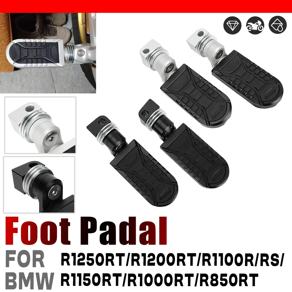 Motorcycle Footpegs For BMW R1200RT LC R1250RT 2021-2025 R1150 RT R1100R R850 RT Adjustable Passenger Rear Foot Rests Foot Pegs