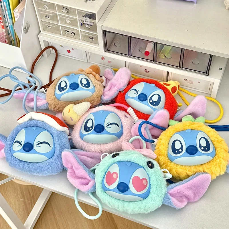 

Stitch Blind Box Doll Backpack 2025 New Detachable Keychain Crossbody Bag Kawaii Anime School Travel Fashion Accessory Gift