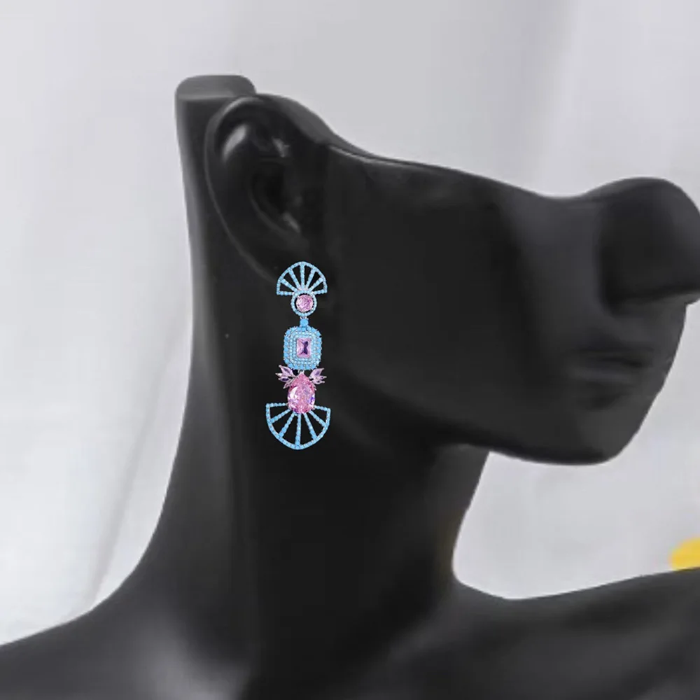 

Missvikki Exclusive Twist Infinity Dangle Earrings For Women Wedding Party CZ Dubai Bridal Accessories Fashion Trendy Jewelry