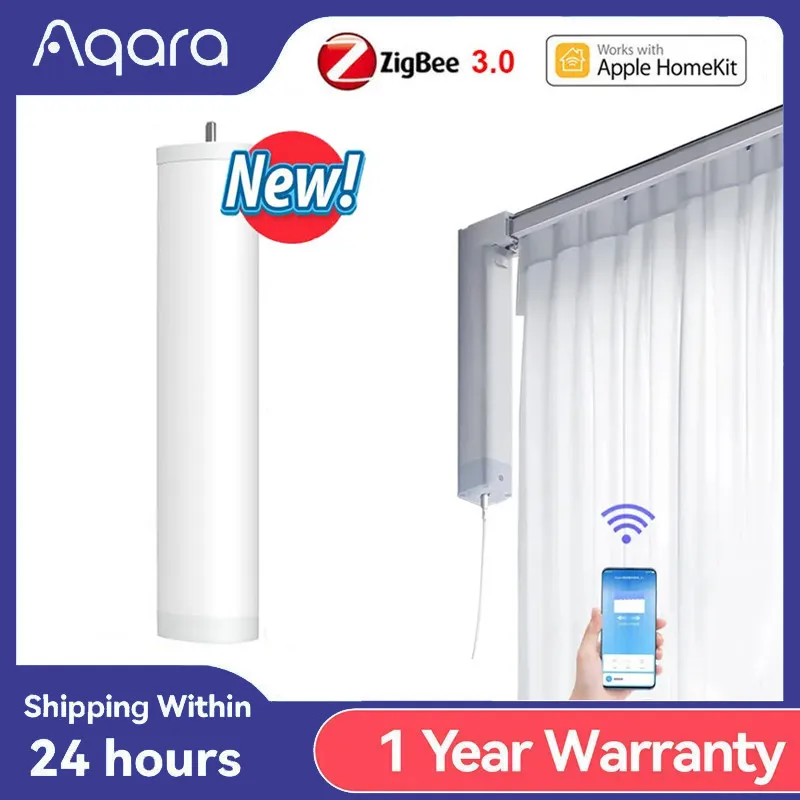 

Original Aqara Smart Curtain Motor C2 Zigbee Automatic Track Voice Control Timing Setting Remote Control Work With Apple Homekit