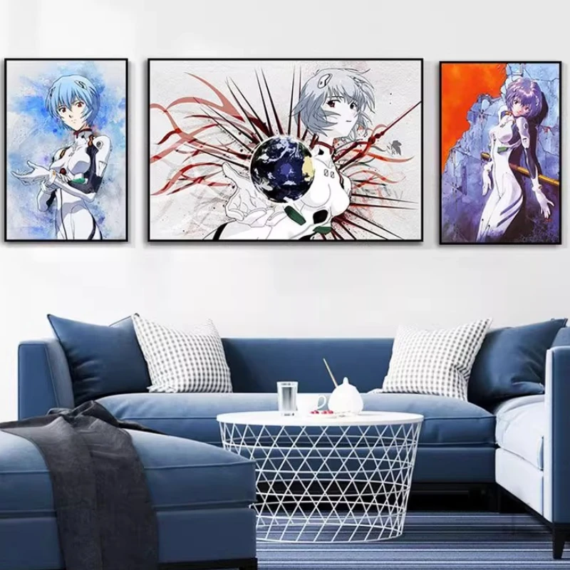 

Неоновая генерация Evangelion EVA безрамный холст с художественным принтом — настенный декор Mecha & Character HD для спальни и студии фанатов аниме