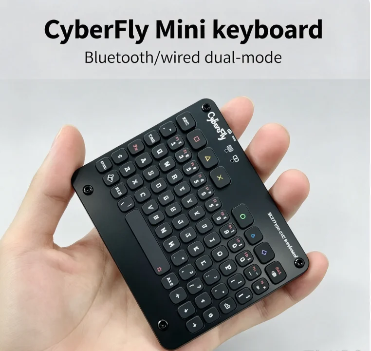 Cyberfly Wireless Mini Keyboard With Acceleration Sensor Rgb Bluetooth/wired 69key For Diy Silicone Keyboard Project Enthusiasts