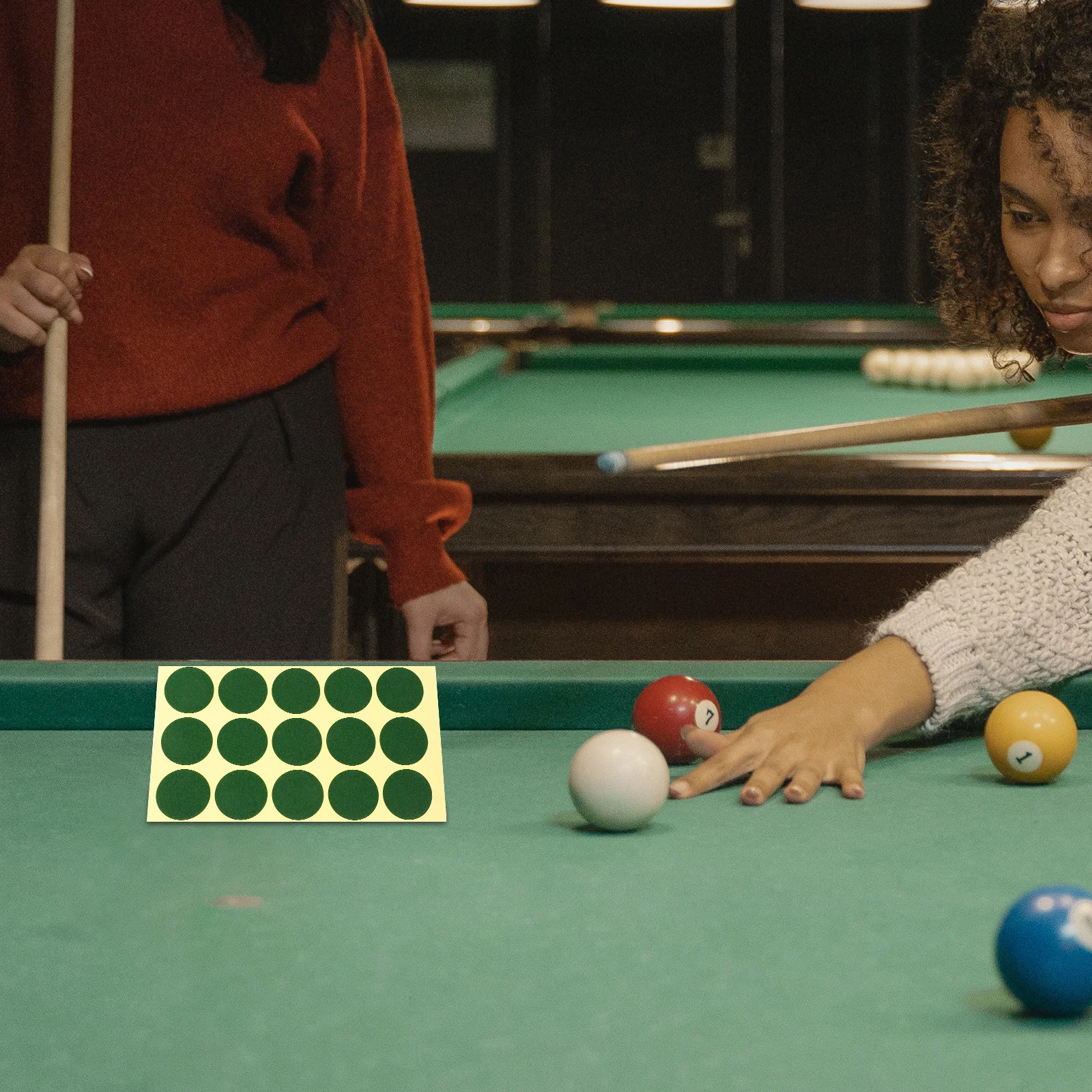 2 Sheets Billiard Table Green Dot Markers Snooker Spot Stickers Pool Table Accessories Billiard Marking Supply