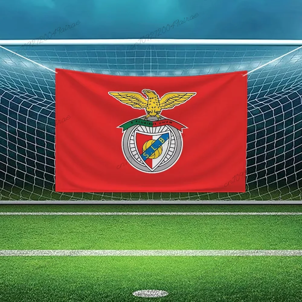 Benfica Football Team Wall Art Fabric Decorative Banner Bedroom Room Decor 3D Printed Pattern Hanging Flag Multifunctional Home