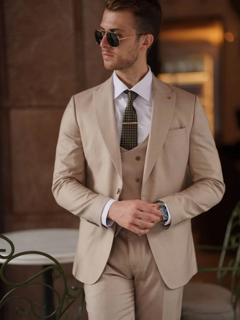 High Quality Men's Slim Fit Suit 3 Pieces Jacket Vest Pants Dancing Wear Autumn Full Sleeve Tuxedo For Men Wedding Suits Set