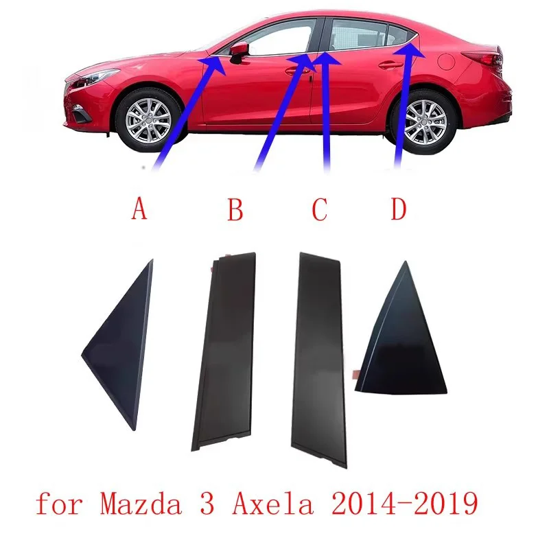 Door Pillar Decorative Strip for Mazda 3 Axela 2014-2019 Door Frame Decorative Panel Triangular Panel Door Panel