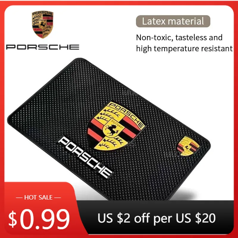 

Наклейка на автомобиль для Porsche Cayman Cayenne 911 Macan, силиконовая противоскользящая накладка на приборную панель автомобиля, декоративная накладка для Porsche 911 718 Ta