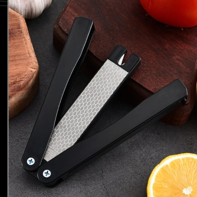 External Folding Sharpening Tool Sharpener Double-sided Coarse and Fine Sharpening Stone Diamond Sand Grinder Fish Hook Grinder
