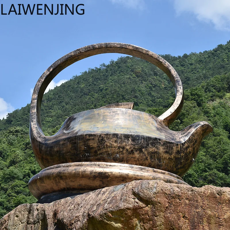 

SGF Large Scenic Water Spray Teapot Ornament Mall Square Fiberglass Decoration Sculpture