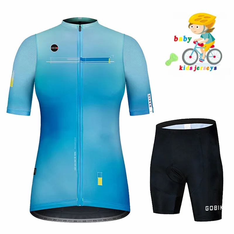 

Gobikful Baby Girl Kids Short Sleeve Cycling Jersey Set Breathable Children Bike Clothing GRILS Quick Dry Summer Bike Uniform