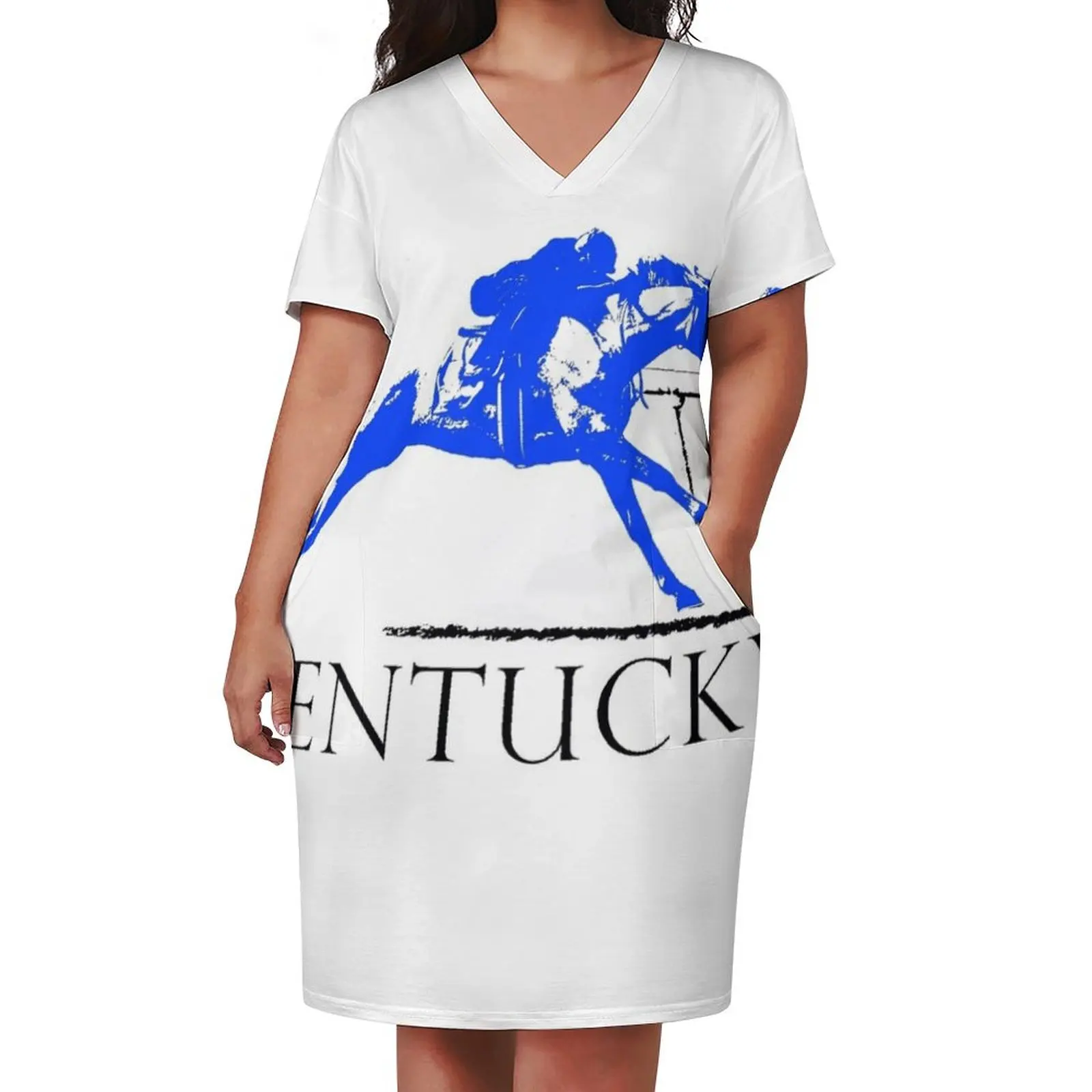 Kentucky Race Horse Loose Pocket Dress Women