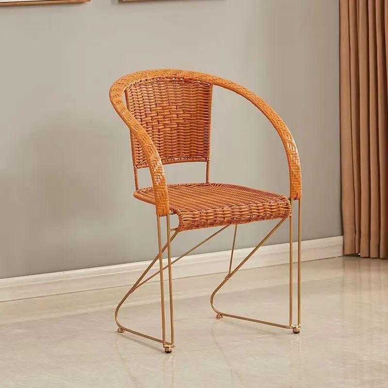 شرفة في الهواء الطلق كرسي الروطان المقوى كرسي مسند الظهر مكتب المنزل المستقرة غير متعب