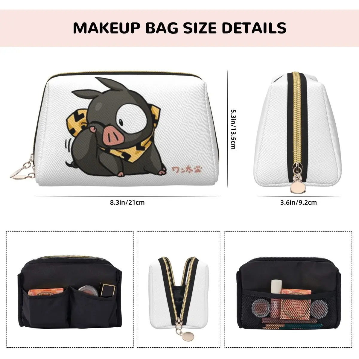 P Chan Ryoga Hibiki Ranma حقائب مستحضرات التجميل النسائية للسفر منظم المكياج حقيبة تخزين أدوات الزينة صندوق أدوات Dopp