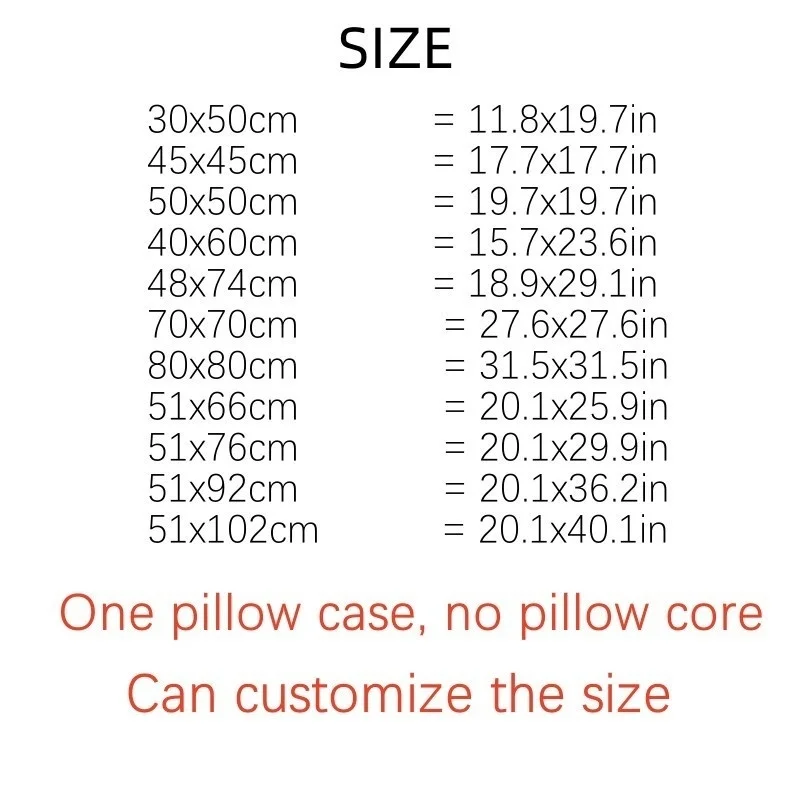 100% Cotton Pillowcase Floral Bedding Pillow Cover For Bedroom Home Décor Customizable Cushion Cover With Multiple Size Options