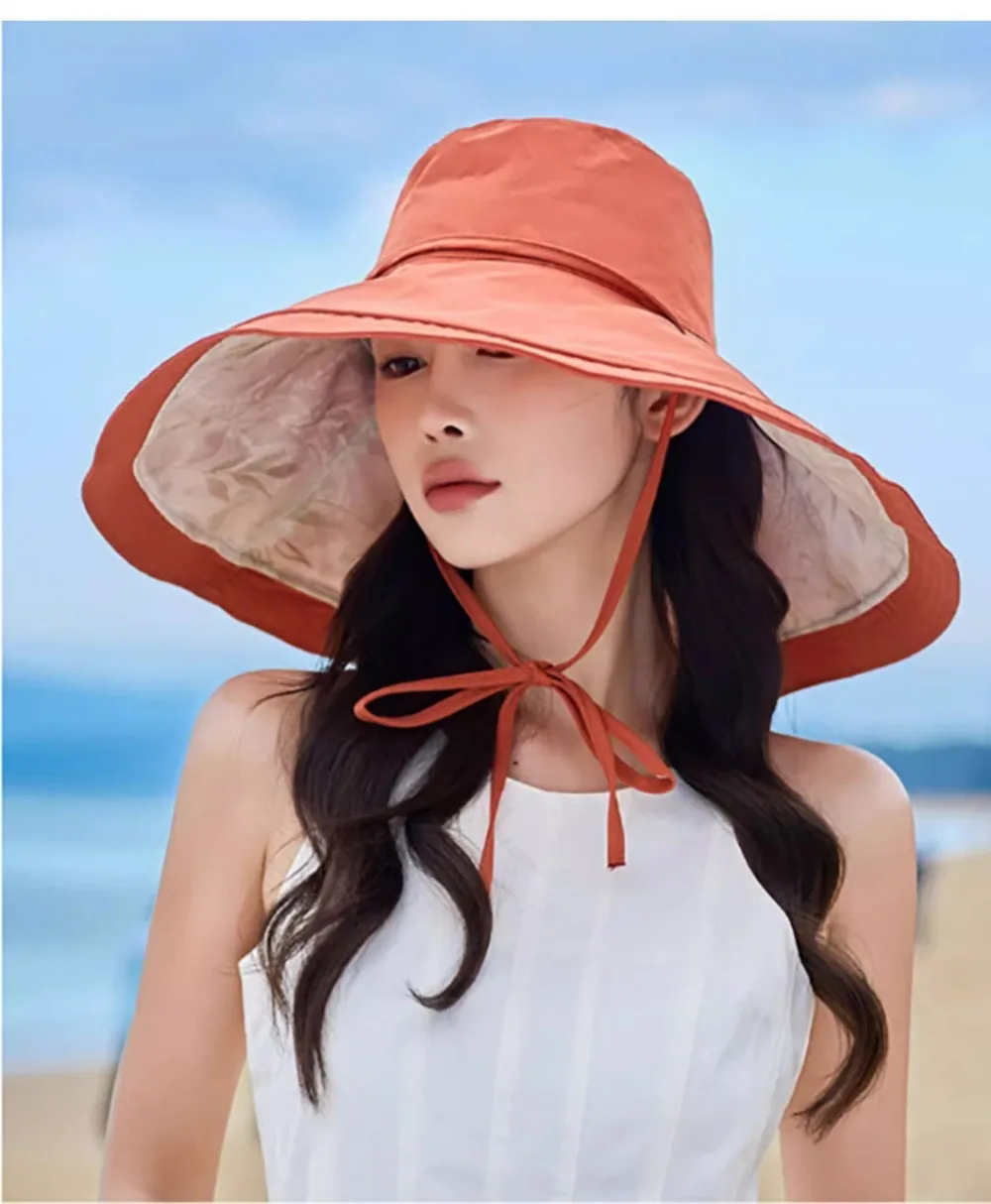 

Солнцезащитная шляпа с увеличенными полями, летняя двусторонняя рыбацкая шляпа, устойчивая к УФ-излучению