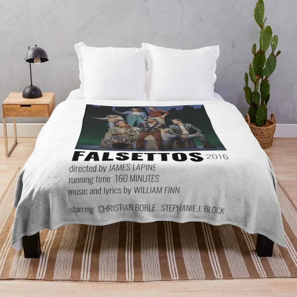 

Falsettos Musical Poster Throw Blanket bed plaid warm for winter Softest Blankets
