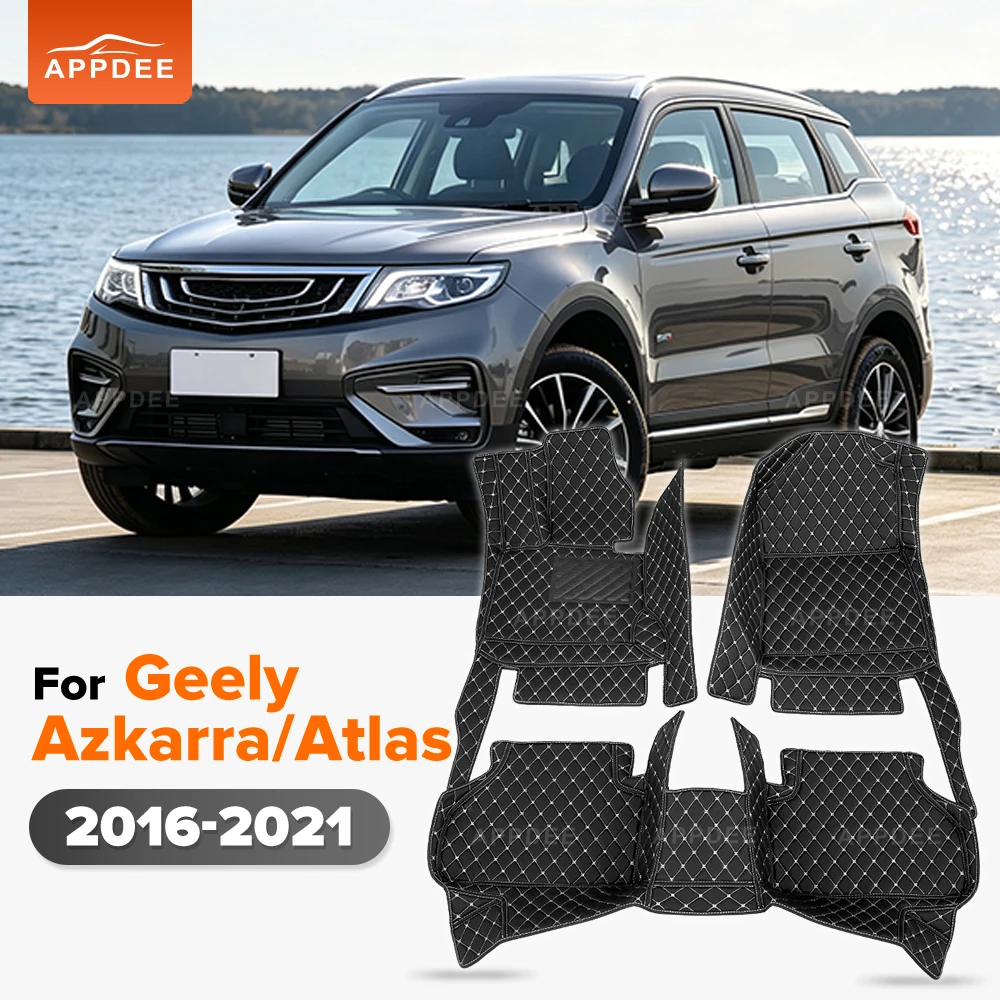 For Geely Azkarra/Atlas 2016-2021 Custom Fit Car Floor Mats All Weather Leather Anti‑Dirt Car Interior Accessories