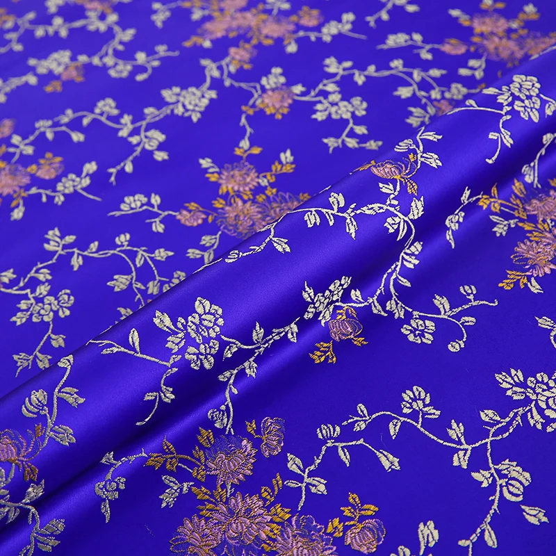 Flower Pattern Clothing Brocade Jacquard Fabrics for by the meter Handmade Sewing Cheongsam dress DIY Design Satin Material