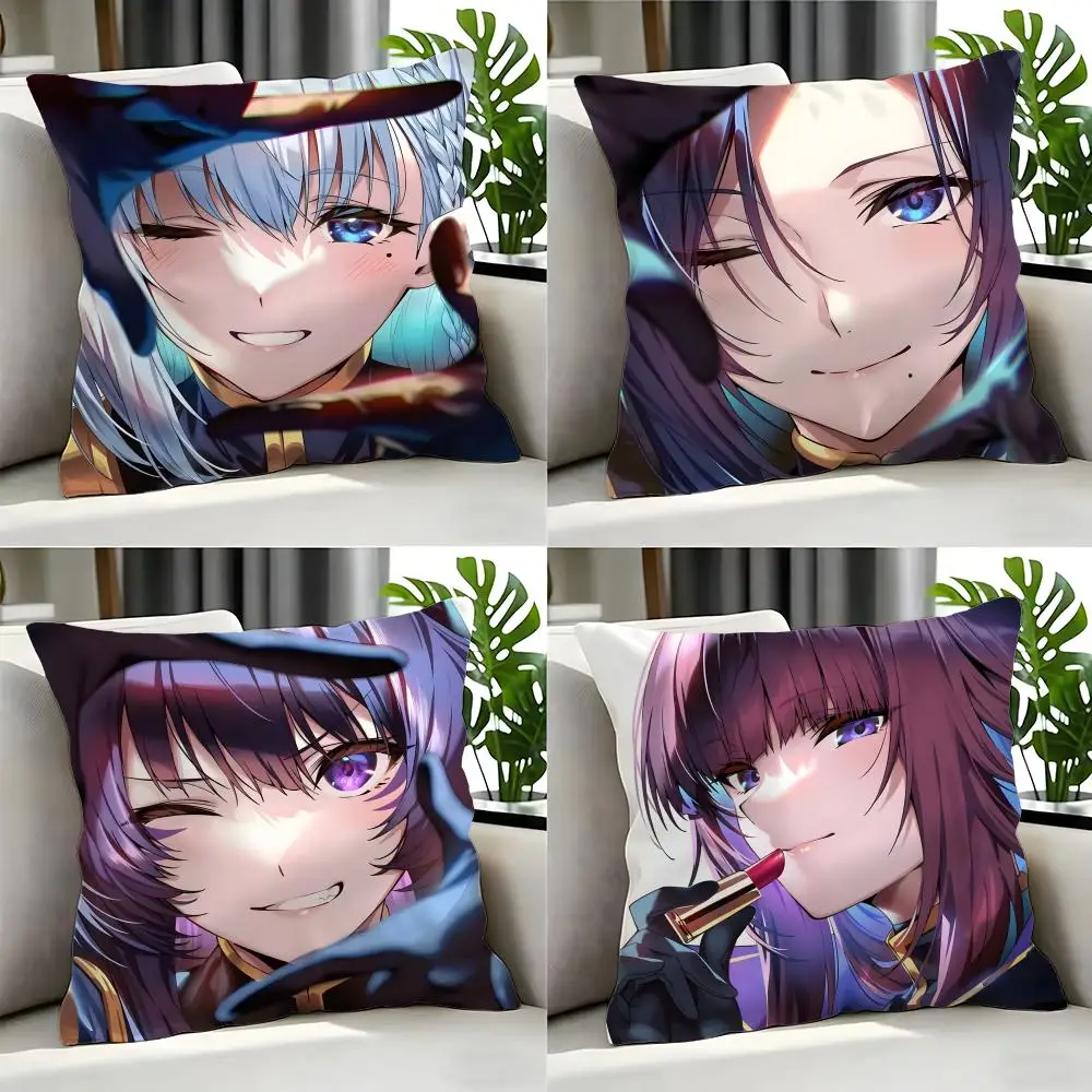 Anime The Eminence in Shadow Cushion Cover Cushion Cover Set 4Pcs 50x50 45x45 40x40 Pillowcase Decorative Sofa Home Decor