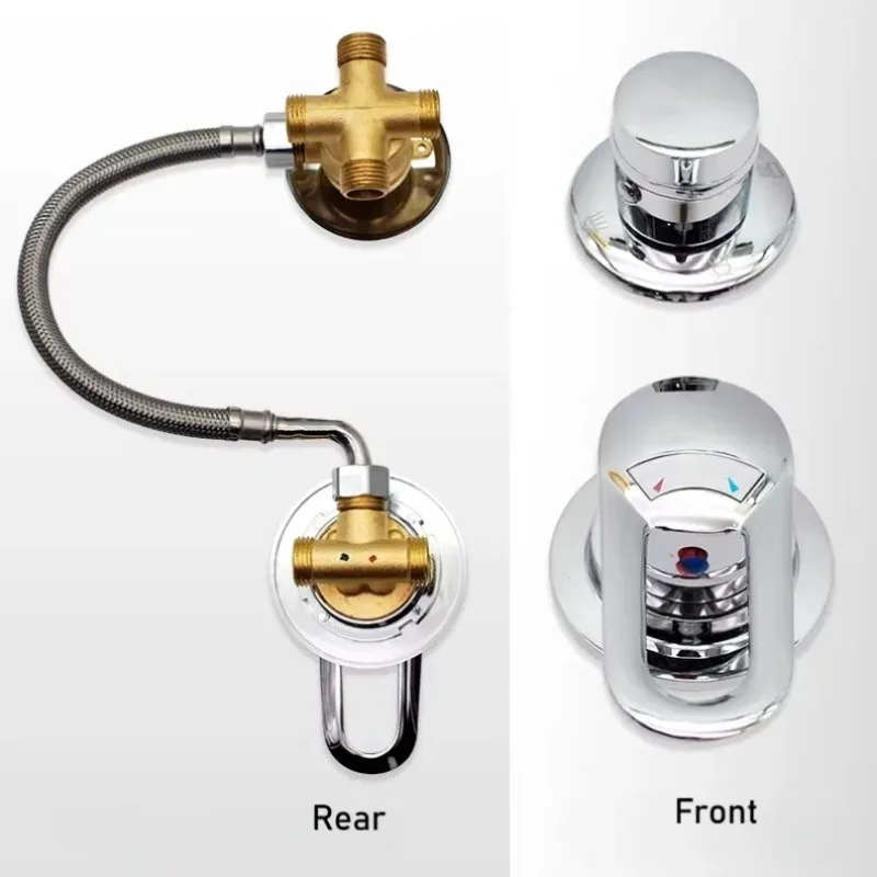 Brass Bathroom Shower Mixer Valve, Hot & Cold Water Control Faucet For Shower Room Replacement Parts