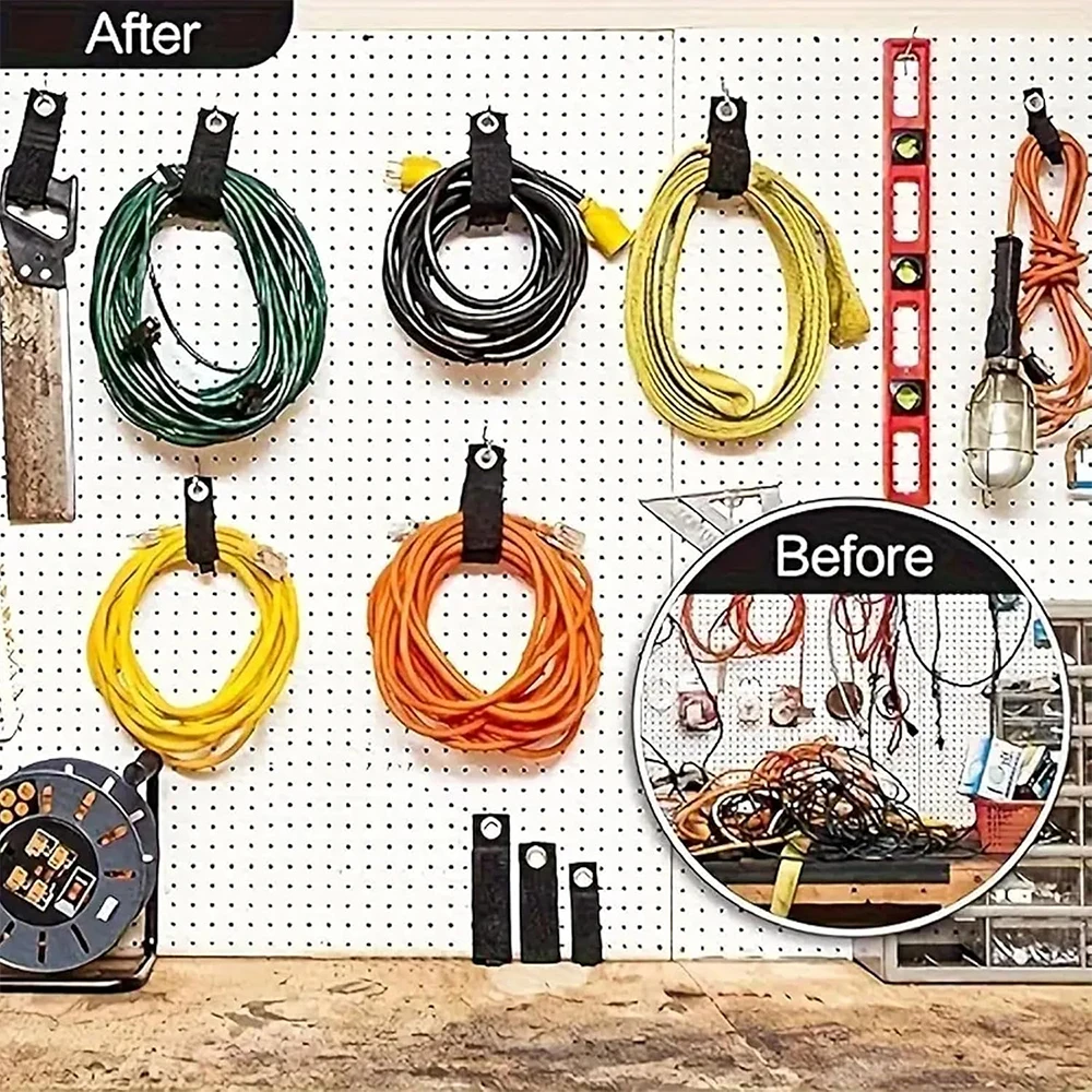 1/3/5/10Pcs Heavy-Duty Storage Straps Extension Cord Straps Organizer Cord Wrap Keeper Cable Management Garage Storage