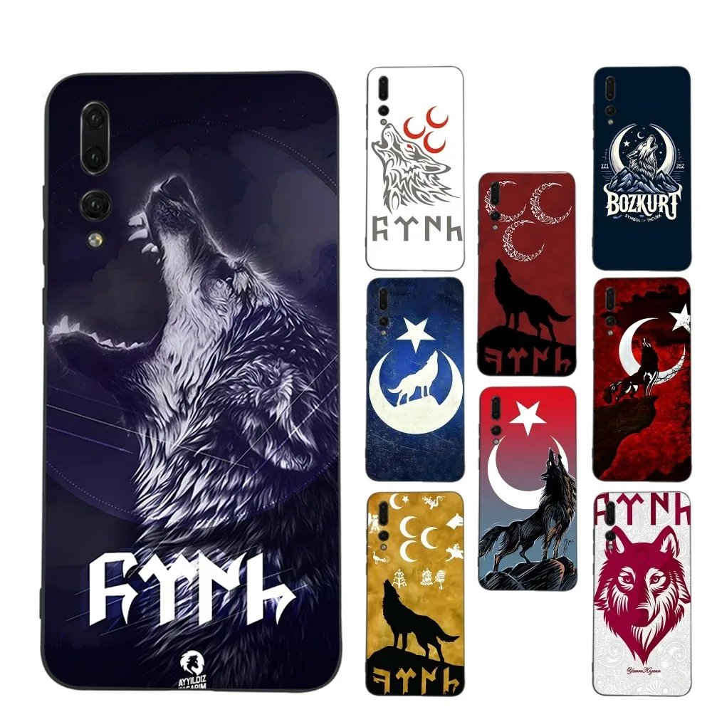 T-Turkish Language Bozkurt Gray Wolf Phone Case For Huawei P 8 9 10 20 30 40 50 Pro Lite Psmart Honor 10 lite 70 Mate 20lite