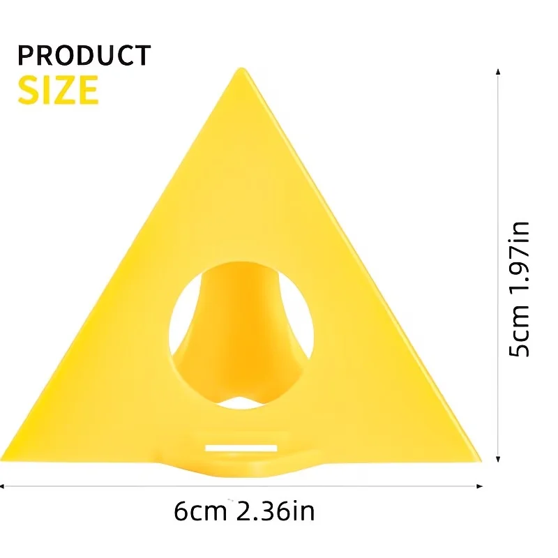 Multi-Functional Yellow Plastic Pyramid & Triangle Painting Elevation Stands, Detachable Non-Stick Design, for DIY Handicraft