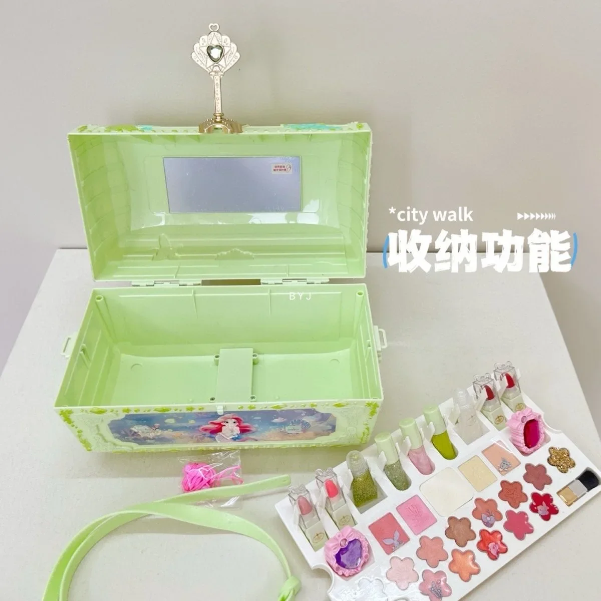 Originale ragazze principessa sirena veri cosmetici set di bellezza giocattolo con scatola per bambini giocattoli di moda regalo principessa