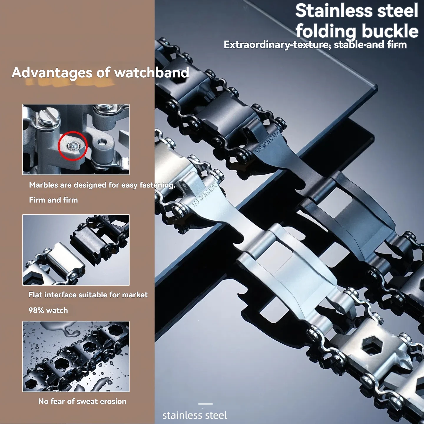 أداة متعددة الوظائف سوار فقي سوار الفولاذ المقاوم للصدأ الترباس سائق أدوات عدة ودية يمكن ارتداؤها الدراجة أداة خارجية متعددة المهام