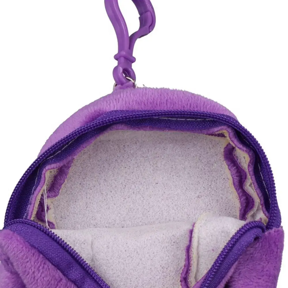 Porte-monnaie en peluche de dessin animé portable, mini sac à monnaie en peluche, cartable, sac à dos coloré, porte-clés, accessoires de documents de bonbons