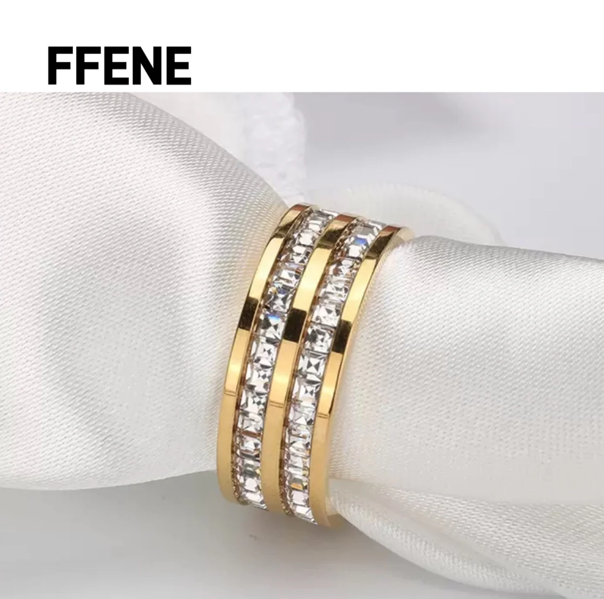 

Best-selling titanium and zirconium ring, luxurious stainless steel couple ring, influencer high-end ring