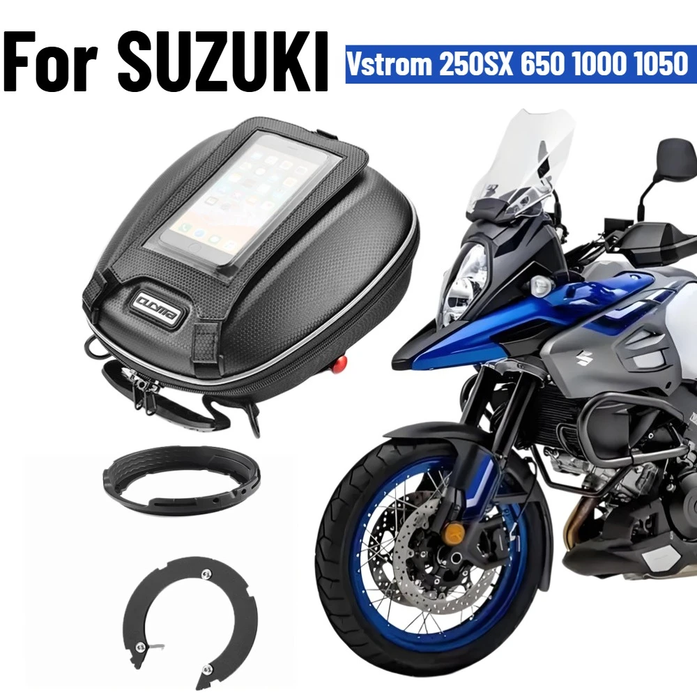 Tank Bag For SUZUKI Vstrom 250SX 650 1000 1050 XT 800 V-STROM DL650 DL1000 GSX-S1000 F Waterproof Luggage Saddle Bags Quick Lock