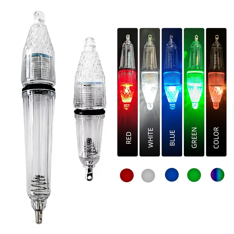 1Pcs LED Lure Light  12cm/17cm Fishing Light Deep Drop Underwater Colorful Flash LED Bait Lamp Fishing Tools ,Without Battery