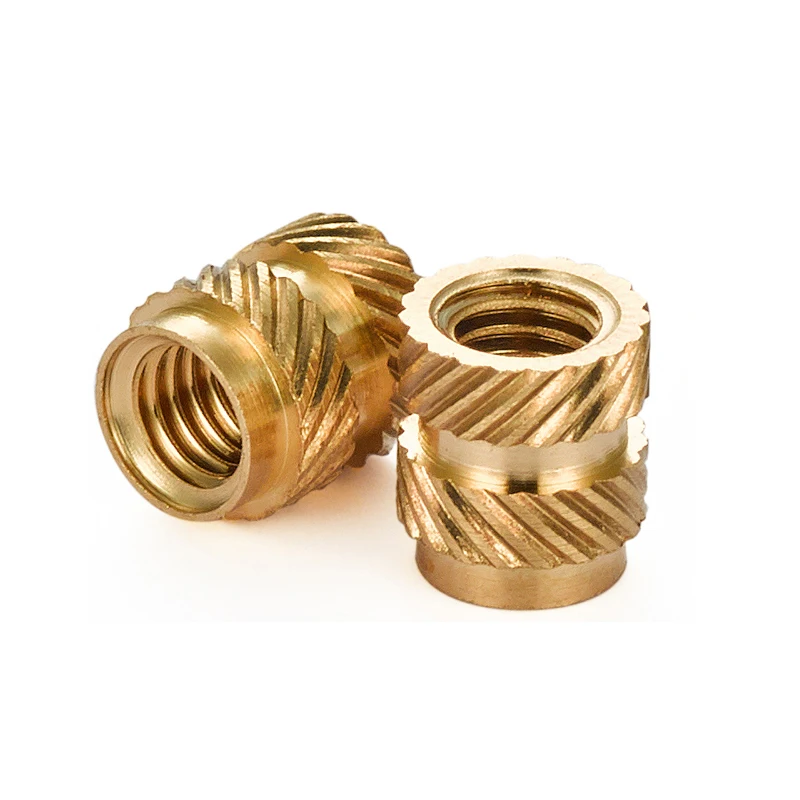 100pcs Brass Insert Nut Hot Melt Knurled Thread Embedment Heat Inserts Copper Nut Embed Holes for Plastic  M1 M1.4 M1.6 M1.7