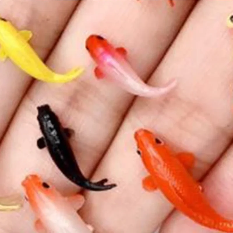 5 pçs casa de bonecas modelo em miniatura peixe carpa simulação animais para crianças brinquedos diy decorativo estatuetas peixinho decoração para casa