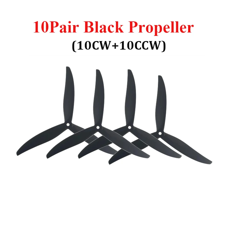 10pair/lot Tracker 7X4X3 7040 7-inch 3-blade/tri-blade CW CCW Poly Carbonate Propeller For 7inch 8inch FPV Freestyle Drone Parts