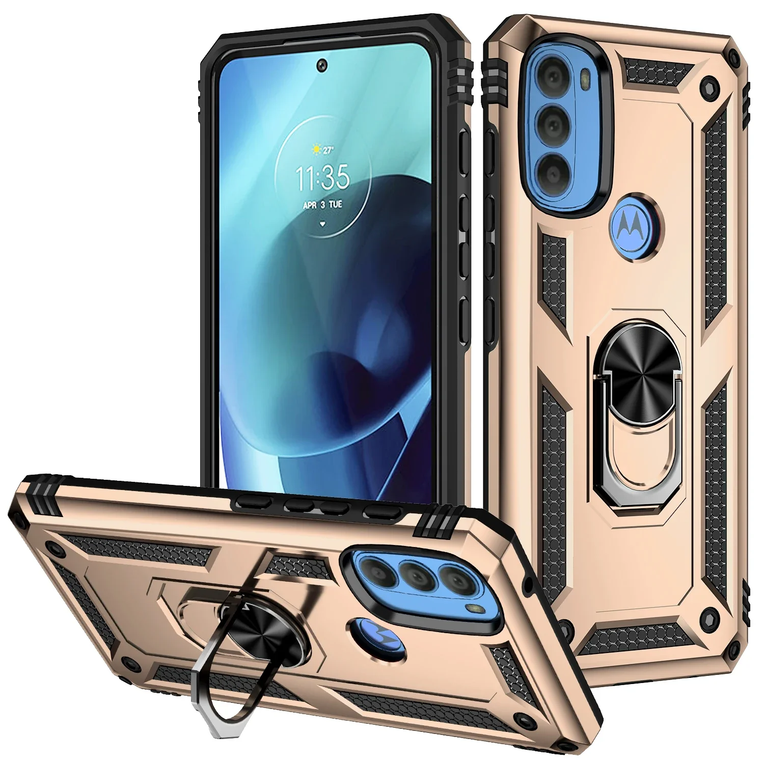 For Moto G 71 Cover Case for Motorola Moto G71 5G Shockproof Armor Rugged Military Protective Ring Holder Magnet Phone Case